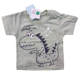 Baby Boys Dinosaur Printed Cotton T-Shirt