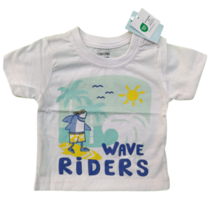 White "Wave Riders" Shark T-Shirt
