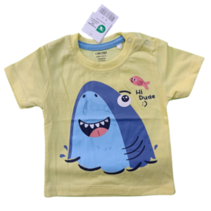 Light Yellow Shark 'Hi Dude' T-Shirt