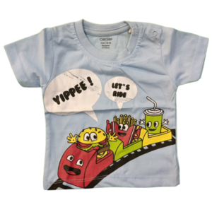 Light Blue Fast Food Roller Coaster T-Shirt