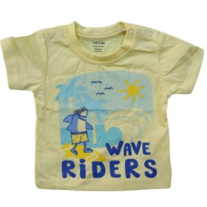 Baby Boys Yellow Cotton T-Shirt
