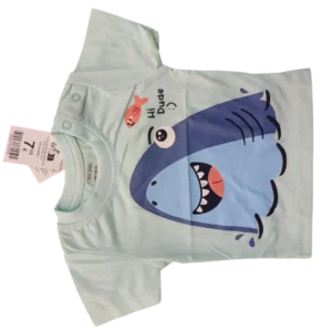Baby Boys Cute Shark Print Cotton T-Shirt