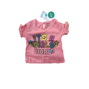 Baby Girls It's a Girls World Cotton T-Shirt