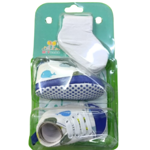 Baby White Fish Print Shoes