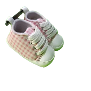 Pink Check Baby Shoes