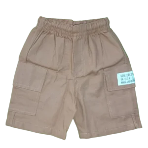 Boys’ Cotton Shorts with Elastic Waist and Cargo Pockets